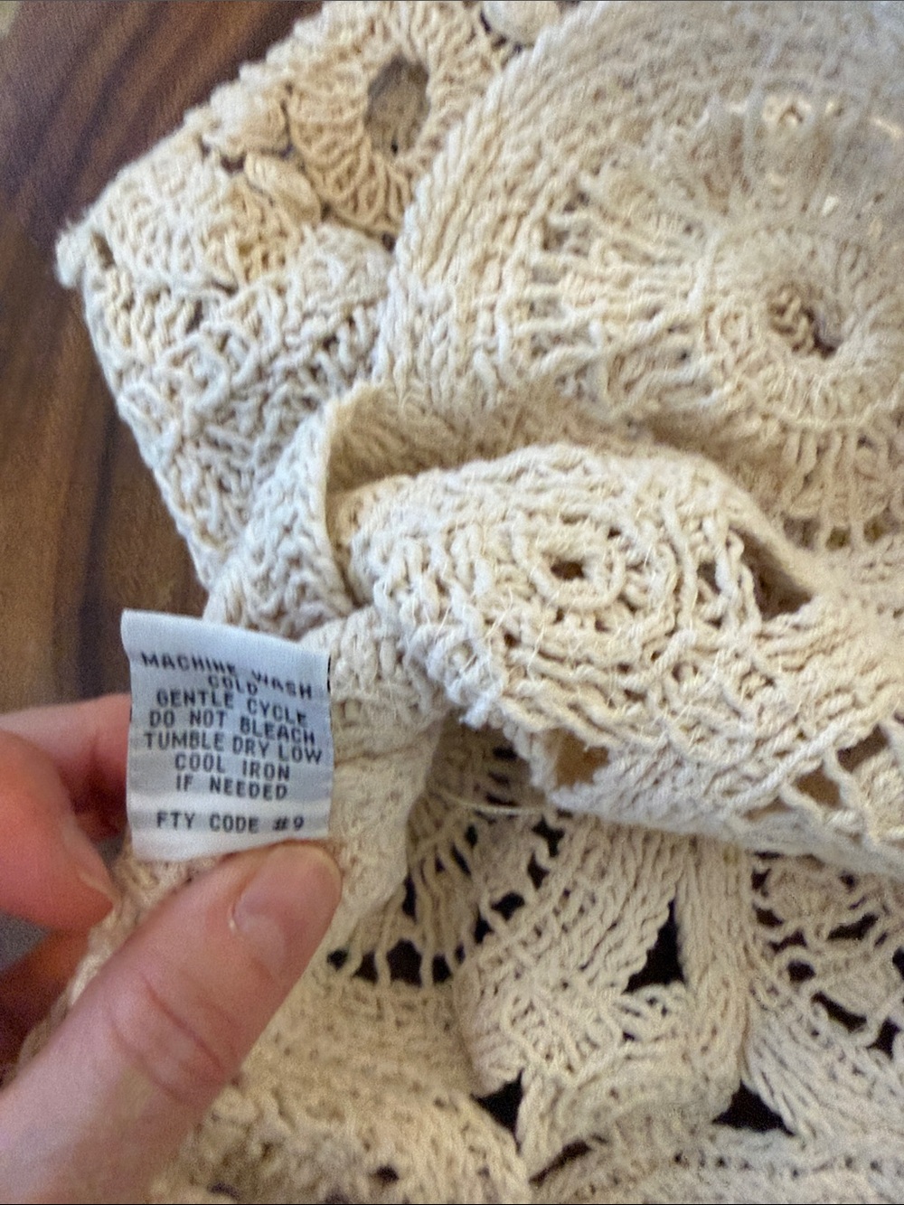 Rebellion Crochet Tank Top — Cream - Picture 7 of 8